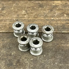 Vintage Ofmega Chainring Bolts Nuts Set of 5 Road Bike Crank Fixing Italy