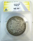 1878 S Morgan dollar ANACS VG10 *VAM 1i gouges in eagles right wing SCARCE!!*