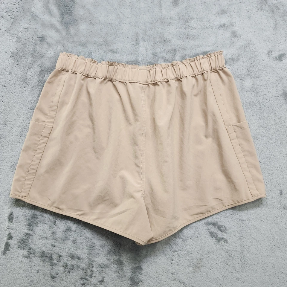 Bermuda Vanilla Star Love To Move Feminina M Bronzeada Bolsos Elásticos Casual - Imagem 2 de 4