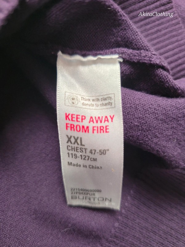 Burton London XXL Purple V-Neck Knit Jumper Pullover Sweater 365 image 4