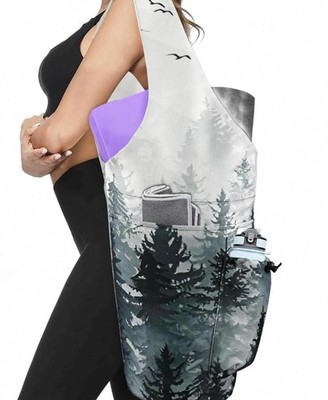 Yoga Mat Bag Large Opening Long Tote Carrier Holder Bag Adjustable Strap