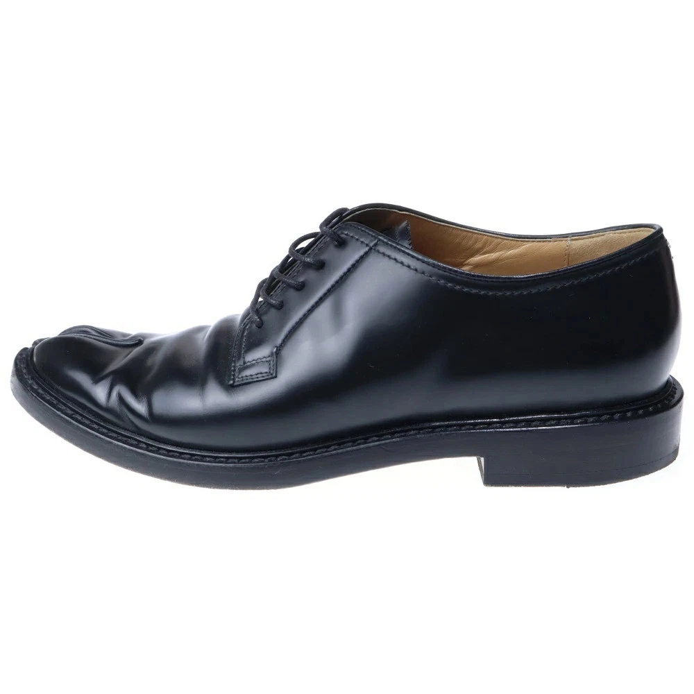 Maison Margiela 22 Size 41 Tabi Lace Up Leather Low Cut Shoes Black Condit GYw68