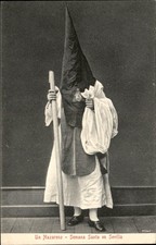 Sevilla Nazareno Semana Santa M. Chaparteguy c1920s-30s Vintage Postcard