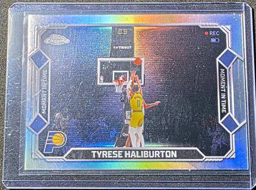 Tyrese Haliburton 2025-26 Topps Chrome Update Moment in Time Refractor ...