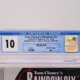 Sega Dreamcast TOM CLANCY'S RAINBOW SIX 6 - PERFECT CGC GRADED 10 A++ NEW Sealed