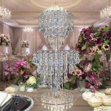 Elegant Acrylic Cake & Cupcake Stand Set for Weddings & Parties - 10" & 12