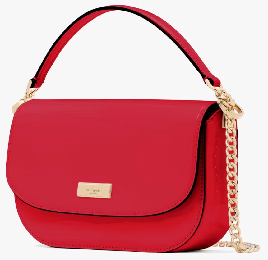 Bolso Bandolera Kate Spade Krista Rojo Rubí Charol Cadena KK102 Cartera NUEVO CON ETIQUETAS PRECIO DE VENTA SUGERIDO POR EL FABRICANTE $349