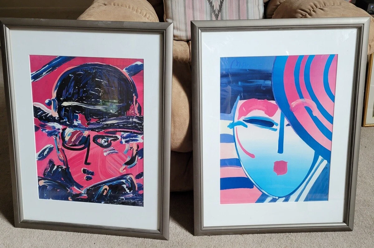 Pair of Pop Art Peter Max Art Deco Girl & Zero Megalopolis | eBay