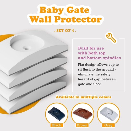 Wand Nanny Baby Hund Haustier Tor Wandschutz Schützen Türen Wände Sicherheit 4er Set - Bild 4 von 11