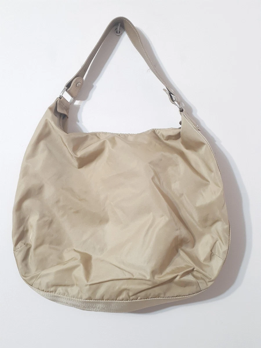 Longchamp Beige Nylon Hobo Bag