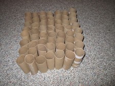 56 Empty Cardboard Toilet Paper Rolls Tubes Craft Project Art Lot DIY