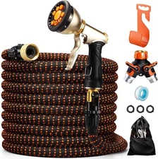 4X Stronger Deluxe Heavy Duty Expandable Flexible Garden Water Hose (50ft,100ft)