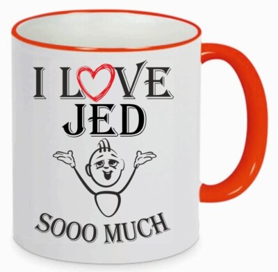 Kaffetasse I Love Jed so Much Kaffee Becher Tasse Liebe Rot 113044