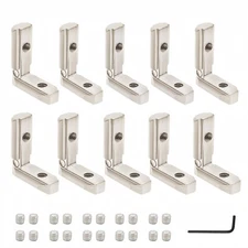 30PC 3030 Corner Bracket Kit - Aluminum Profile Connectors w/Hardware