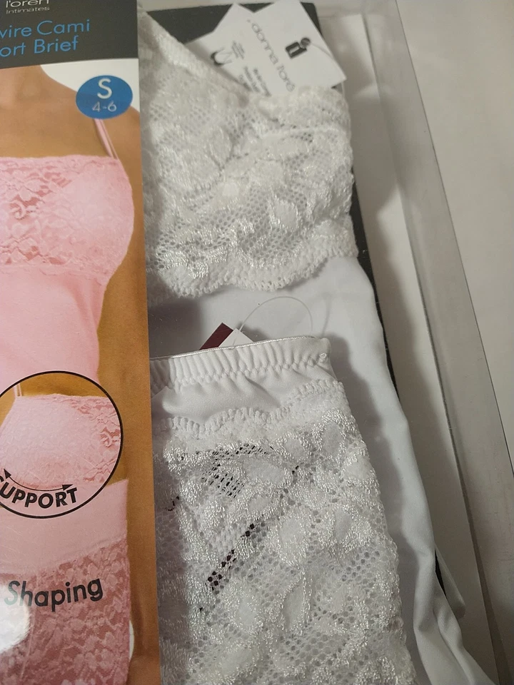 Sexy Bralette & Lace Boyshort Donna L'oren 2 Piece Small White NIB - Image 4 of 4