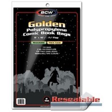 Golden Thick Resealable Comic Book Bags NEW Gaming Archival 100 Count Pack BCW
