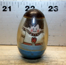 Vintage 1973 Hasbro Weeble Wobble Brown Haired Boy Slingshot 2" Tall