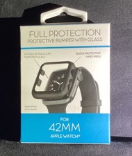 Withit Black Full Protection Bumper With Glass For 42mm Apple Watch