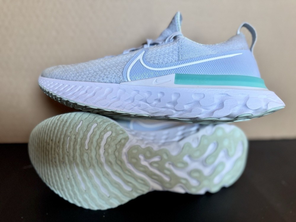 Nike Womens React Infinity Run Flyknit Running Shoes Size 10 US Hydrogen Blue Free Shipping