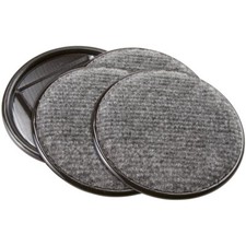Furniture Caster Cups Round with Carpeted Bottom for Hard Floor Surfaces 4 Piec
