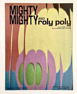 Mighty Roly Poly MAL 1971 Vintage Sheet Music Piano Vocal Guitar Capuano Stott