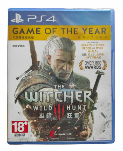 The Witcher 3 Wild Hunt Game of the Year Edition PS4 English Chinese Sealed - Photo 1 sur 1