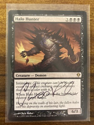 MTGSigned HALO HUNTER Artist Proof w/SKETCHZendikar MINT RARE 2009 C. Rahn  Art | eBay