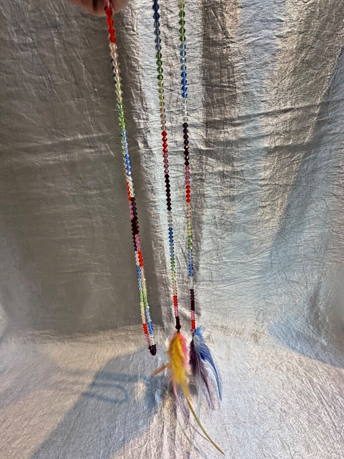 CRYSTAL FEATHER WRAP NECKLACE - image 6