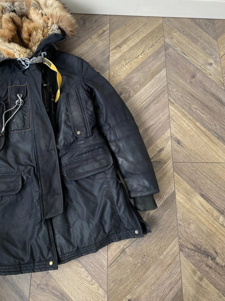 Chaqueta acolchada Kodiak de piel con capucha vintage Parajumpers Foto 3 de 4