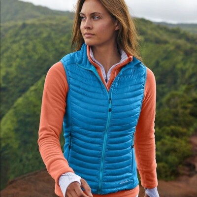 Eddie Bauer Women MicroTherm Storm Down Vest Winter Jacket XS X-Small 1st  Ascent