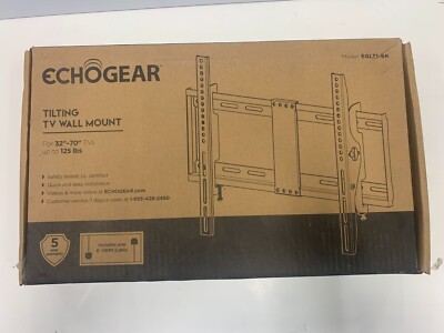 Echogear  Tilting tv wall mount. EGLT1-BK.  For 32 -70  Holds Up To 125 Lbs