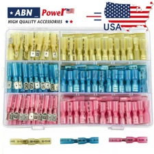 220PCS Heat Shrink Spade Male & Female Electrical Wire Terminals Connectors Kit