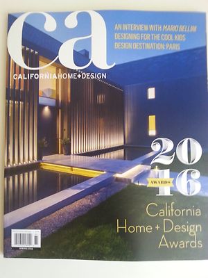 CA CALIFORNIA HOME + DESIGN MAGAZINE SPRING 2016 MARIO BELLINI LABEL FREE