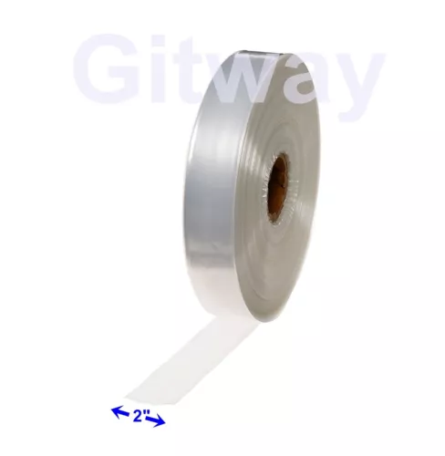 2" x 2150' clear poly tubing tube plastic bag polybags custom bags on a roll 2ml image 1