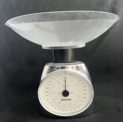 Salter Chrome Kitchen Dining Food Scale - Preowned