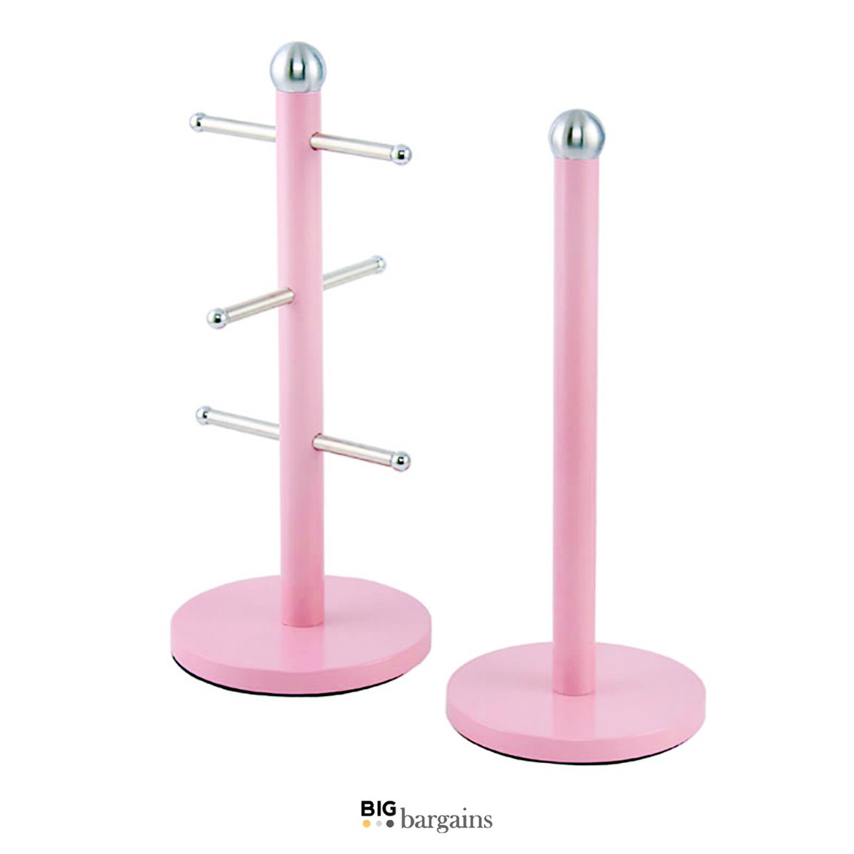 Stainless Steel Paper Towel Holders 6-Cup Mug Tree & Paper Towel Holder ...