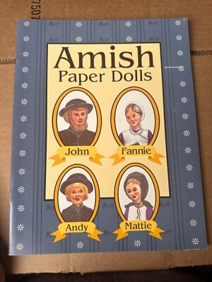 Amish Paper Dolls Book By Gail Keffer 1996 Featuring John Fannie Andy Mattie