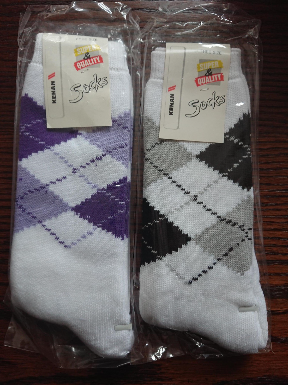 SAOLA *** NUOVISSIME CALZE UOMO KENAN ARGYLE STAMPA COTONE TERMICO TAGLIA UNICA ***