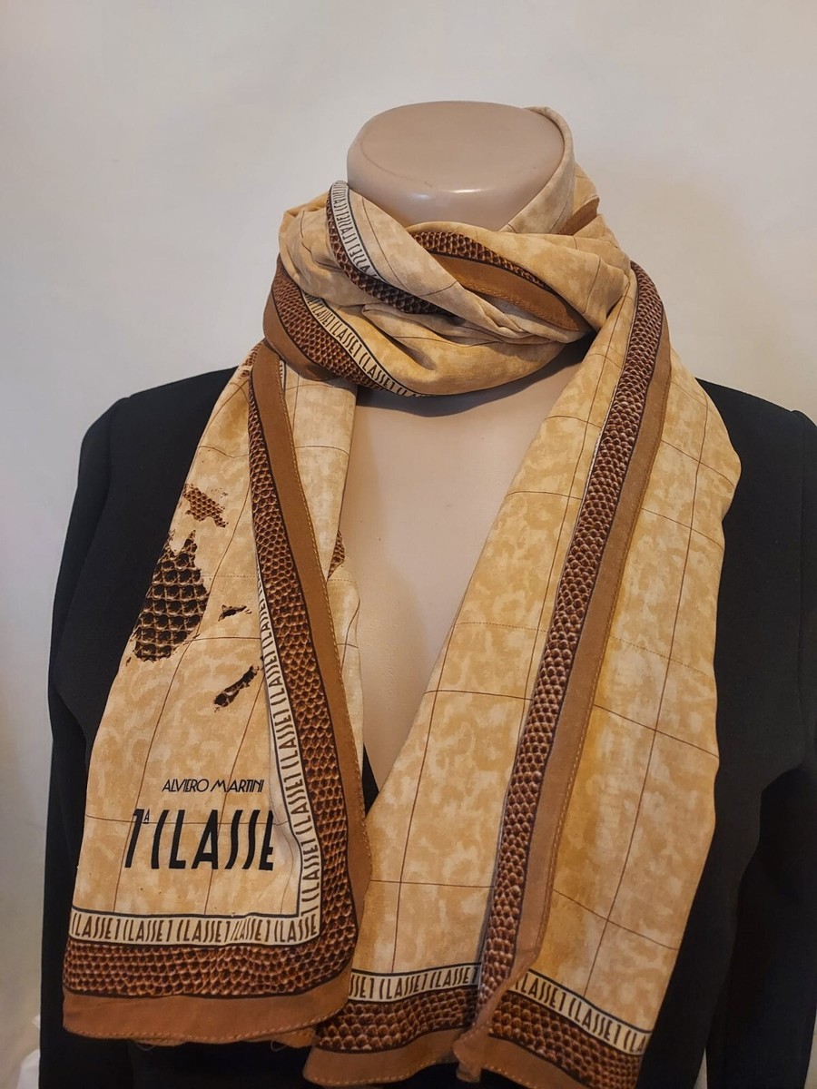 Alviero Martini viscosa scarf mocca moussa