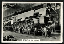 Tobacco Card, Senior Service, BRITISH RAILWAYS, 1938, Erecting An Engine, #2