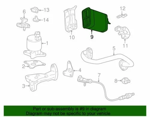 Bote de vapor genuino GM 2000-2001 Chevrolet Alero emisión de combustible gas 17113685 Foto 2 de 2