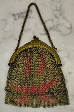 Antique Chatelaine or Finger Mini Mesh Purse
