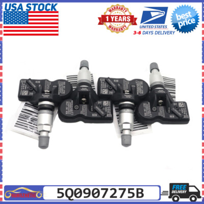 TMPS  4x Tire Pressure Sensor 5Q0907275B For Audi Q7 Bentley Porsche Volkswagen