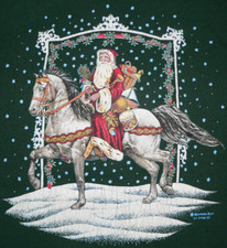 VTG 80s 90s FATHER CHRISTMAS SWEAT T SHIRT XL CLASSIC SANTA CLAUS USA MADE