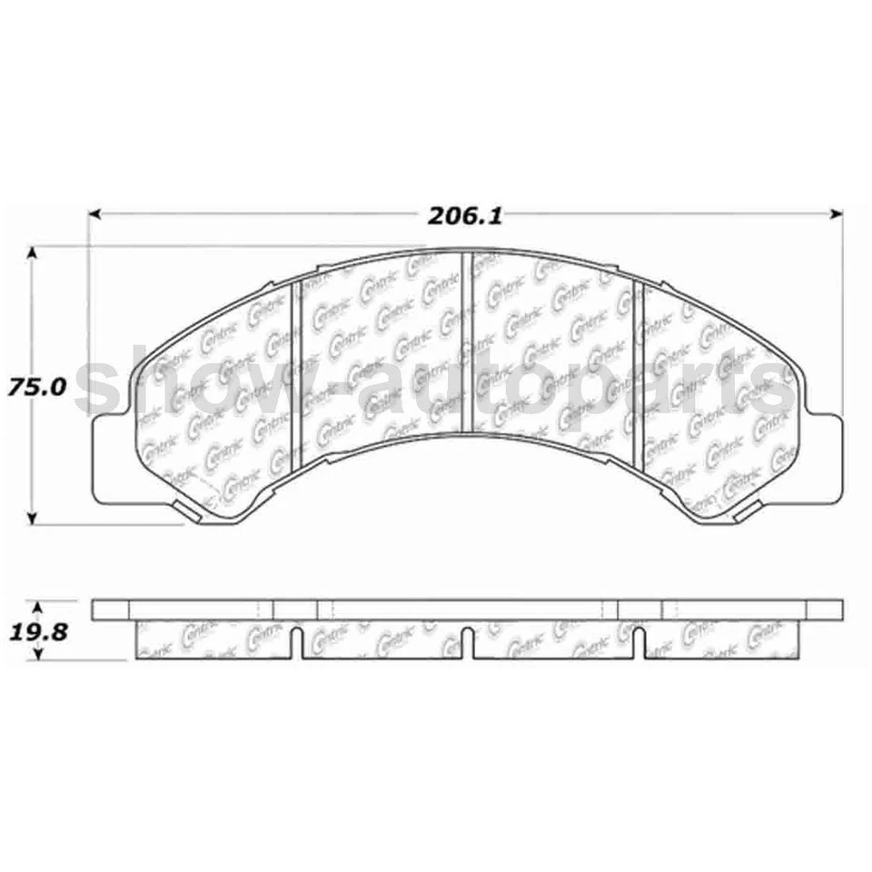 Комплект из 3 дисковых тормозных колодок Centric Front дисковый тормоз ротор для Chevrolet LCF 4500HD - Изображение 3 из 4