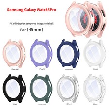 PC Tempered Glass Film Watch Protective Case for Samsung Galaxy watch5 pro 45mm