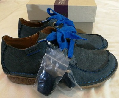 clarks funny dream navy leather