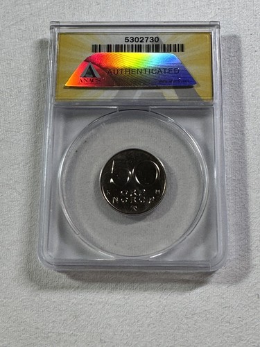 1981 Norway 50 Ore Graded MS 66 by ANACS - Picture 8 of 8