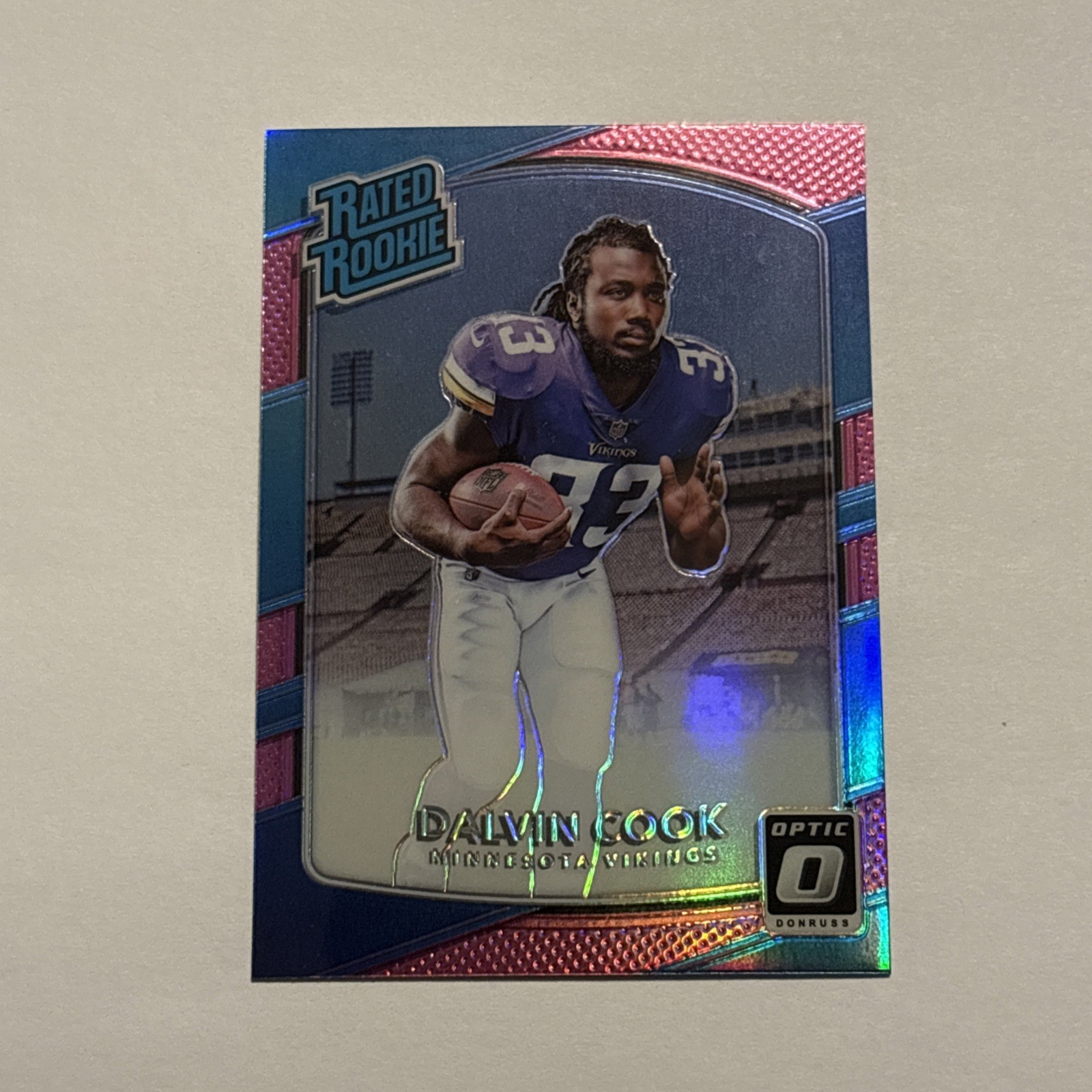 Dalvin Cook 2017 Donruss Optic Pink Refractor Parallel Rookie #193 Vikings 