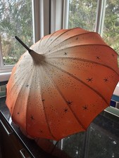 Vintage Haas Jordan Umbrella Toledo 400 MCM Atomic Starburst 1950 s Excellent